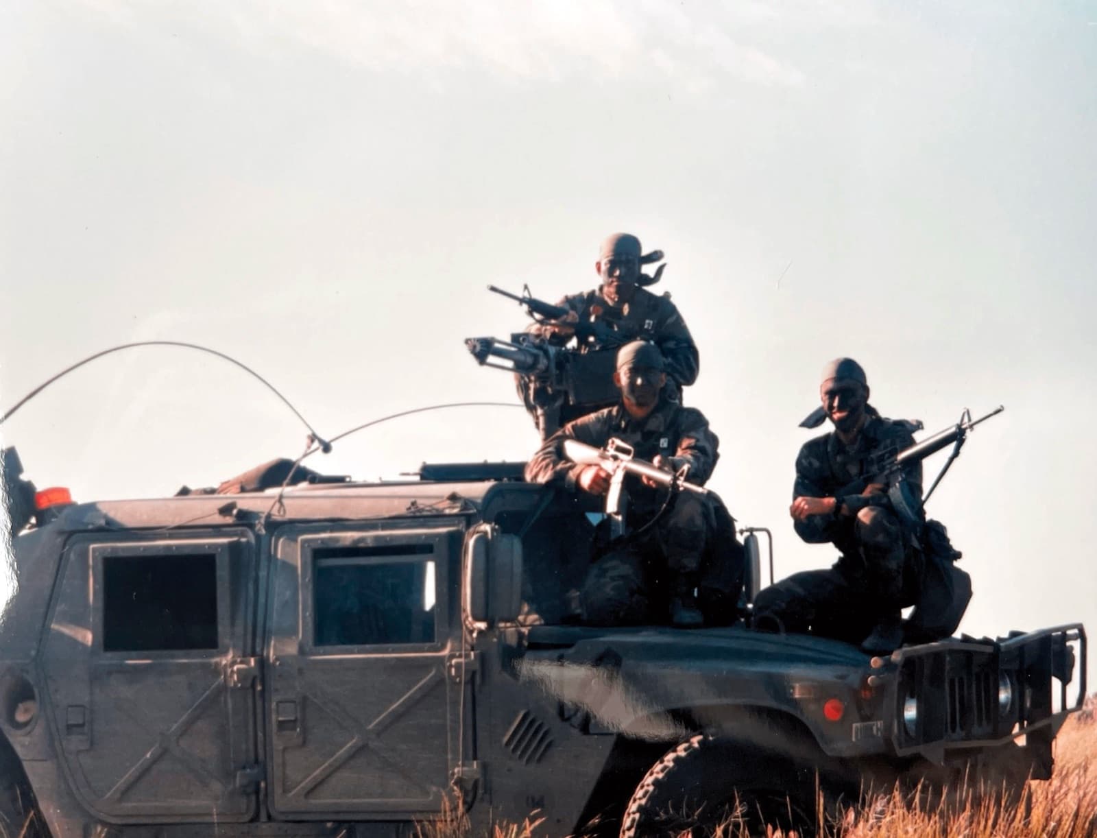 Deployed with the unit, Humvee gun truck